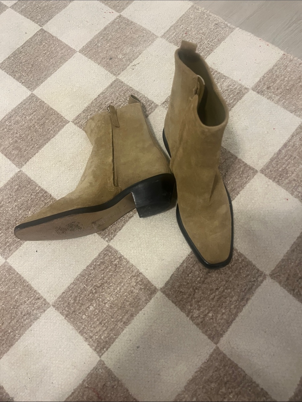 Everlane Suede Mid-Calf Tan Women’s Ankle Boots